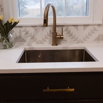 Bright and Bold Brasstacks Navy Kitchen