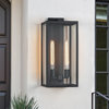 2-Light 20.5"H Modern Black Outdoor Wall Sconce Lantern Light