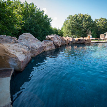 Moss Rock Boulder Coping