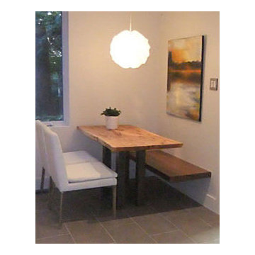 Reclaimed Live Edge Slab Kitchen Table