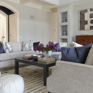 Huge transitional home design photo in Boston