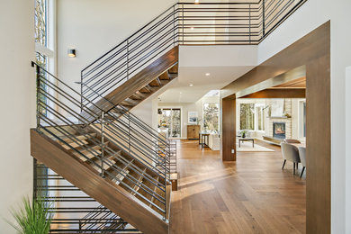 Photo of a mid-sized modern foyer in Seattle.