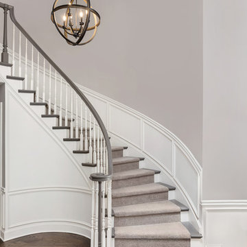 LO Transistional with hints of Industrial Kitchen, Mudroom and Stairway Remodel