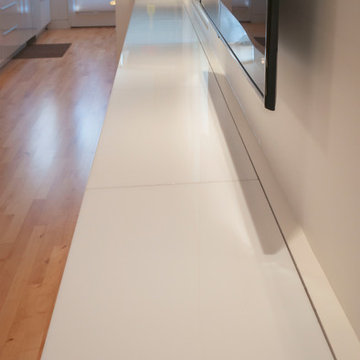 Noe Valley Condo Remodel - Detail of backlit storage