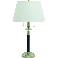 Bennington Table Lamp, Black With Polished Nickel