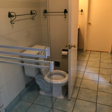 Bathroom floors and fireplace remodeling