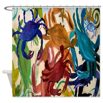 Crab Party Shower Curtain