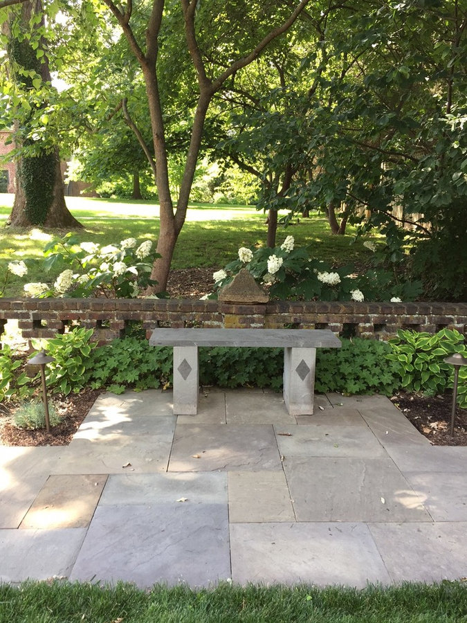 Public Art: Bluestone Bench- The Aldie Mansion inspired stone carving is now loc