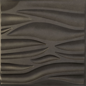 Serina EnduraWall Decorative 3D Wall Panel, 19.625"Wx19.625"H, Weathered Steel