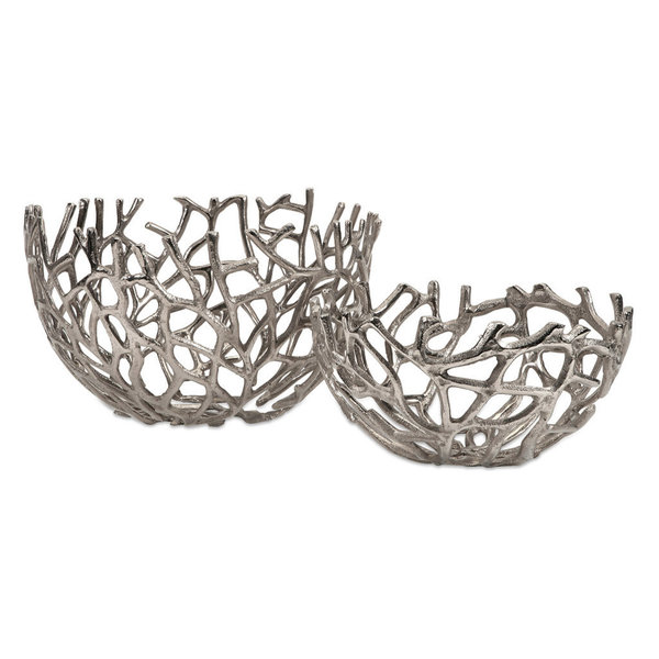 Davidson Aluminum Coral Bowls, 2-Piece Set