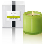 LAFCO - Rosemary Eucalyptus Office Candle - Created with natural essential oil-based fragrances, this candle is richly optimized for a 90-hour burn time. The clean-burning soy and paraffin blend is formulated so that the fragrance evenly fills the room. Each hand blown vessel is artisanally crafted and can be re-purposed to live on long after the candle is finished.