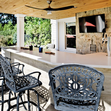 Exterior Remodel Turns Home Backyard into Gorgeous Retreat in Great Falls, Va