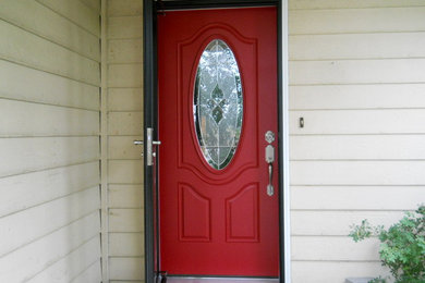 Front door with storm door