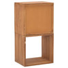 vidaXL Storage Cabinet Side Cabinet with 2 Drawers and 1 Shelf Solid Teak Wood
