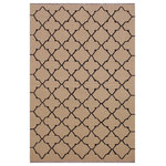Bareens Designer Rugs - Boho Chic Turkish Kilim Margurit Hand-Woven Wool Rug - 4'0'' x 6'4'' - Elevate the elegance of your home with this stunning hand-woven tribal Kilim wool rug. Meticulously crafted on a loom by the Nomad Turkman people using hand-spun wool and 100% natural vegetable dyes, these rugs are recognized for their repetitive geometric patterns, incorporating naturalistic floral and traditional designs. The contemporary fashion palette results in bold, sharp patterns that are incredibly versatile, as the pattern is the same on both sides. These reversible rugs feature a lighter shade on one side and brighter colors on the other, providing versatility according to preference. These unique rugs are made by knotting short strands of different colors onto the warps and securing them by tightly pressing the wefts. The designs are created by interweaving the various colored wefts and warps. Kilims are known for their exceptional durability and versatility, making them truly unique rugs.  Product Details    Rug Size: 4'0'' x 6'4''  Material: 100% Wool  Style: Kilim, Flat Weave, Dhurrie, Turkish, Southwestern, Rustic, Tribal  Colors: Beige, Black  Weave Type: Hand-Woven, Handmade  Pile Height: Less than 0.25 inch
