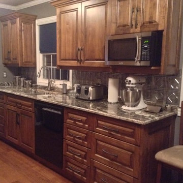 Amarone Granite counters & Cherry Cabinetry Kitchen