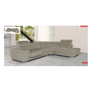 Modern Taupe Leather Sectional Sofas