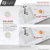STYLISH 16"Dual Mount Single Bowl White Composite Granite Kitchen Sink