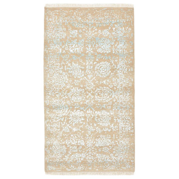 Oriental Rug Sadraa 4'5"x2'5" Hand Knotted Carpet