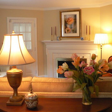Traditional warm and cozy living room