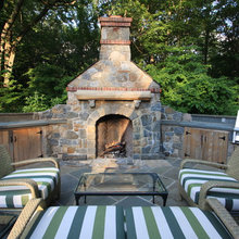 outdoor fireplace