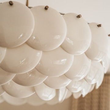 Sculptural disc light detail