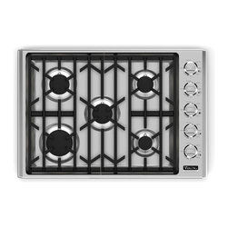 Viking Professional 30" Gas Cooktop with 5 Sealed Brass Burners Stainless Steel - Cooktops