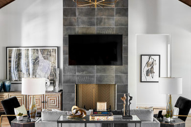 Trendy living room photo in Other
