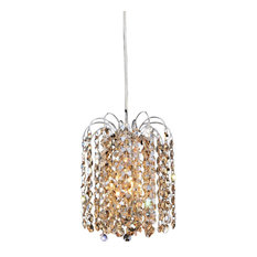 Milieu 1-Light Modern Mini-Pendant by Allegri, Firenze Crystal Blue