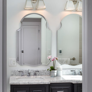 Hamptons-inspired casual/chic restoration of a grand Glenview Craftsman