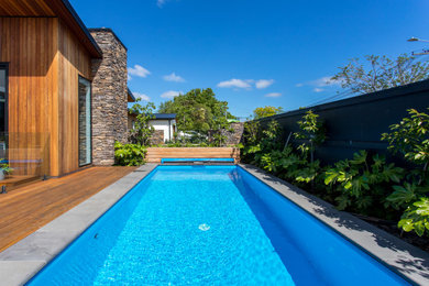 Inspiration for a modern pool in Christchurch.