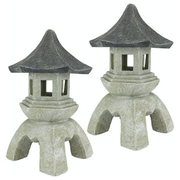 Large Pagoda Lanterns, Set of 2