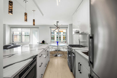 Inspiration for a contemporary kitchen remodel in New York