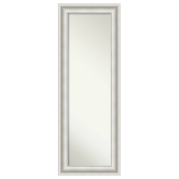 Parlor White Non-Beveled Full Length On the Door Mirror - 19.5 x 53.5 in.