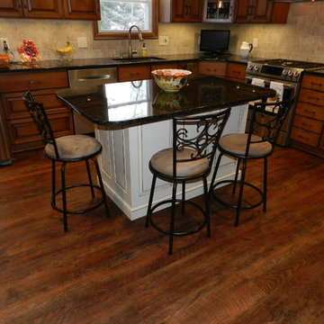 Traditional Kitchen Renovation with French Country Island