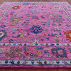 12' Square Hand Knotted Turkish Oushak Wool Rug - Q13547