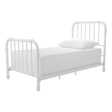 Little Seeds Monarch Hill Wren Twin Metal Bed in White