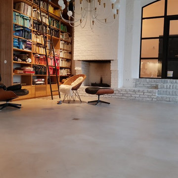 Badezimmer und Microzementboden in einem Kreuzberger Loft