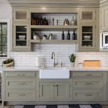 Shelves over sinks
