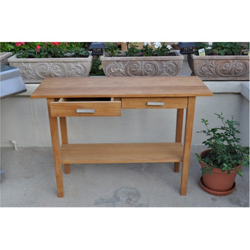 Rectangular Serving Table With 2 Drawers/1 Shelf