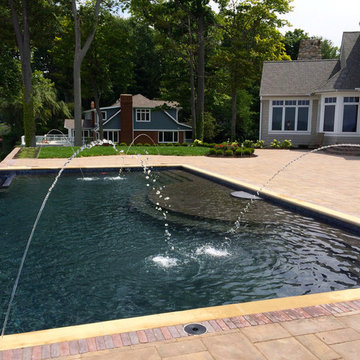Lakefront Resort Inspired Pool, Patio and Suspended Deck