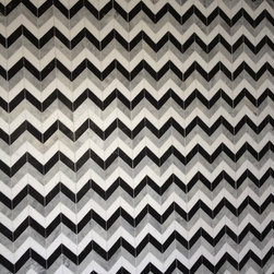 Custom Chevron Pattern Marble Mosaic from Royal Stone & Tile - Mosaic Tile