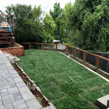 Lawn with Hog Wire Panel Fence