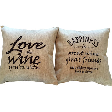 "Love The Wine You're With" Reversible Pillow