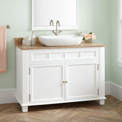 48" BRODEN VESSEL SINK VANITY - WHITE - Bathroom Vanities And Sink Consoles