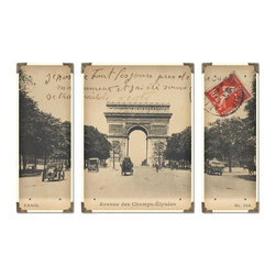 www.essentialsinside.com: arc de triomphe champs elysees, wall art - Artwork