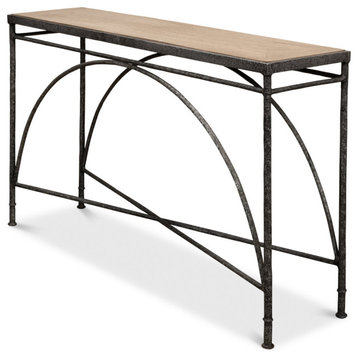 Vineyards Console Table Cast Iron and Wood
