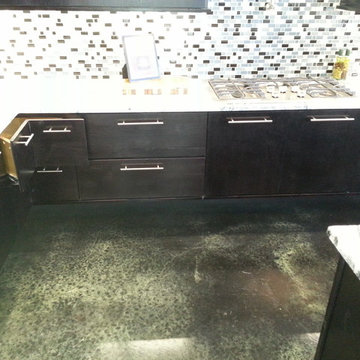 Modern showcase cabinets.