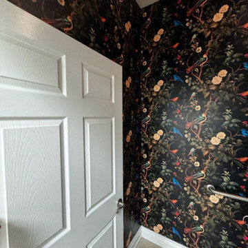 Powder room wallpaper installation Montgomery, TX