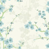 2973-90107 Nicolette Floral Trail Wallpaper Blossoms Dot Trailing in Light Blue